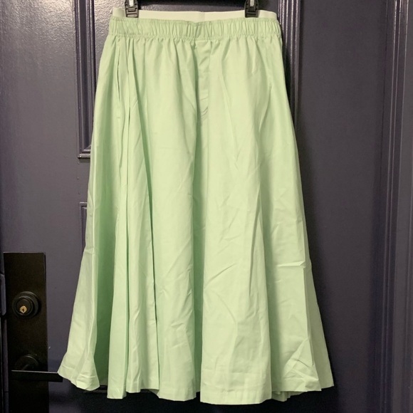 Reebok Maxi Skirt Flared Side Slits Pockets Green Medium Waist 15-17” - Picture 5 of 12